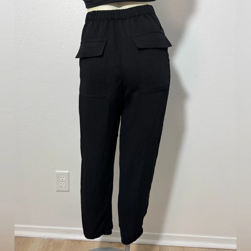 Zara Casual Lightweight Drawstring Utility Joggers XS | Black | EUC